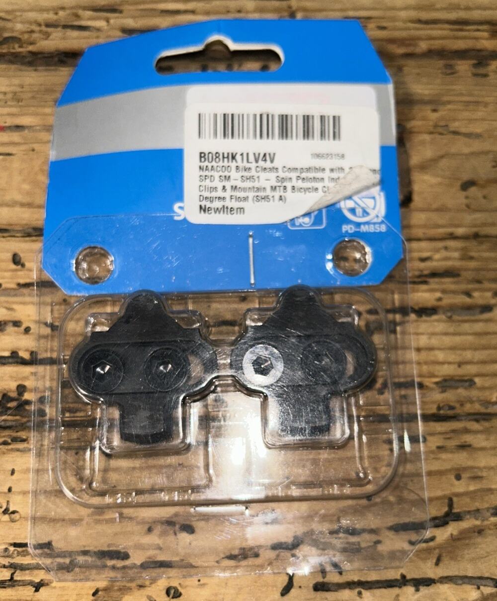 Spin/Cycle Shimano SM-SH51 SPD Single Release MTB Pedal Cleats, 4° Floats NEW